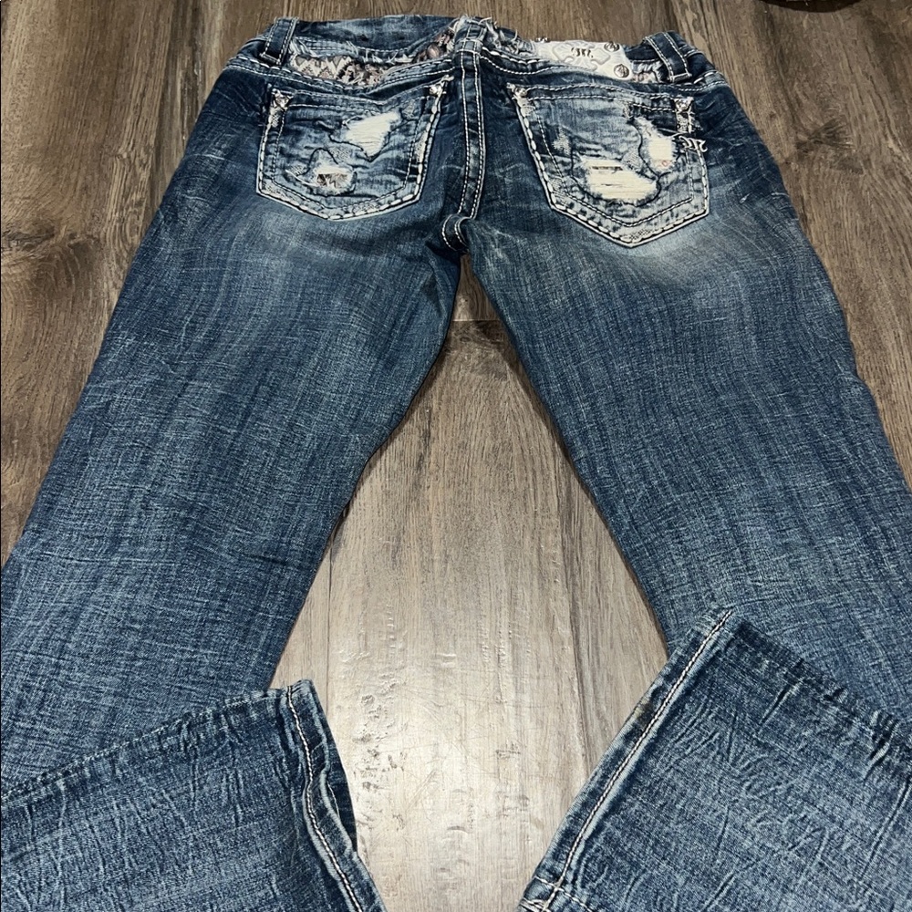 Miss Me Women's Distressed Blue Skinny Jeans Sz 28 - Picture 5 of 12